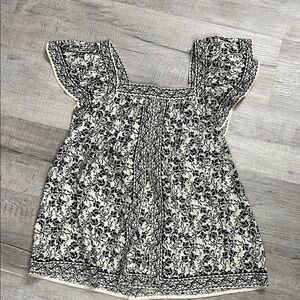 Max Studio Monochrome Floral Top medium